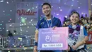 <p>Tetapi, poin penting dalam pertandingan tersebut adalah mereka mampu bangkit dan memastikan kemenangan di final Badminton TOSI Season 4. (Bola.com/Bagaskara Lazuardi)</p>