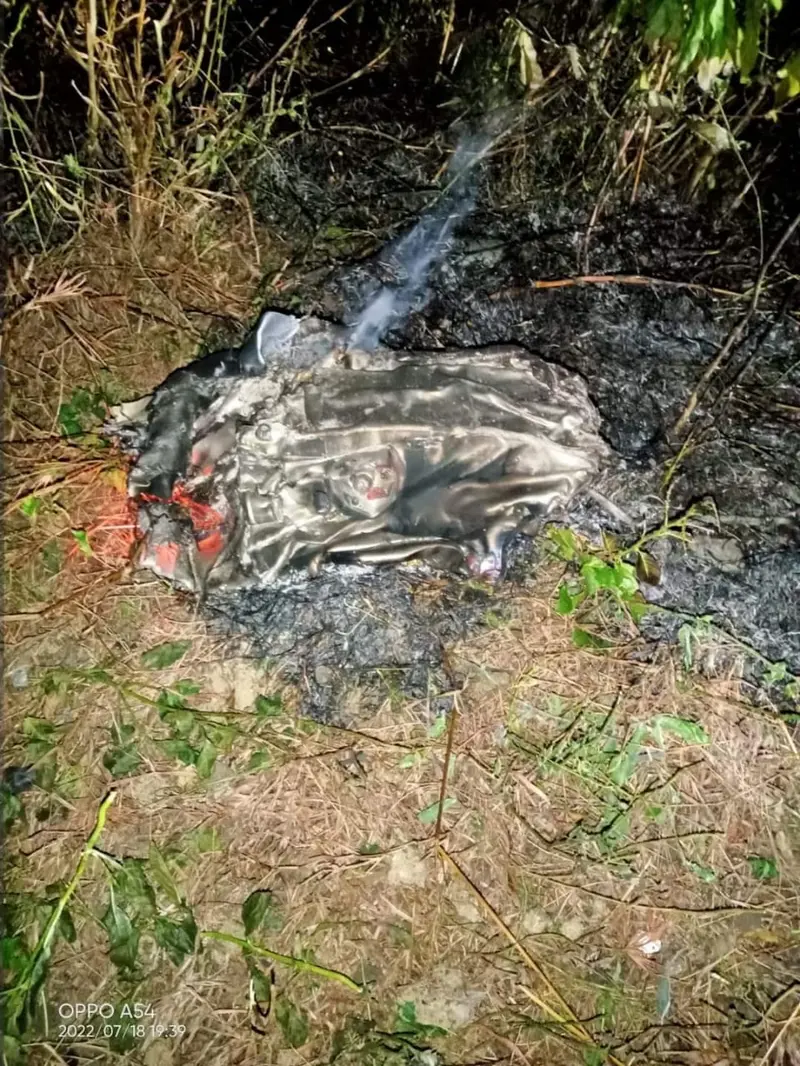 Pesawat jatuh di Blora, Jawa Tengah. (Foto: Liputan6.com/Istimewa)