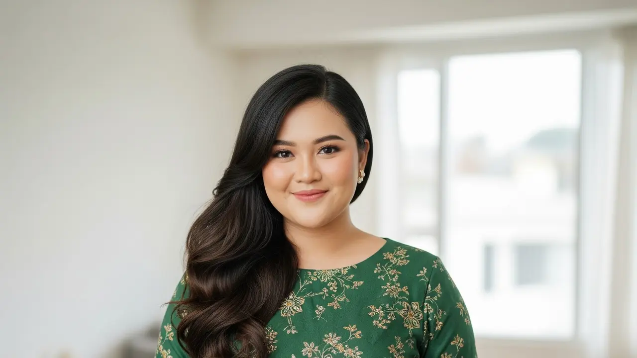 9 Model Rambut Wanita Long Layers Wavy untuk Wajah Bulat, Tampil Tirus dan Memukau