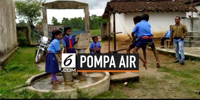 VIDEO: Kreatif, Guru SD Jadikan Pompa Air Sebagai Wahana Permainan