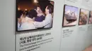 <p>Foto reuni keluarga Korea Selatan dan Korea Utara dipajang di ruang pameran observatorium unifikasi di Paju, Korea Selatan, Kamis (8/9/2022). Pemerintah baru Korea Selatan pada Kamis mengusulkan agenda reuni keluarga dengan Korea Utara bagi mereka yang selama ini terpisah dengan keluarganya akibat perang. (AP Photo/Lee Jin-man)</p>