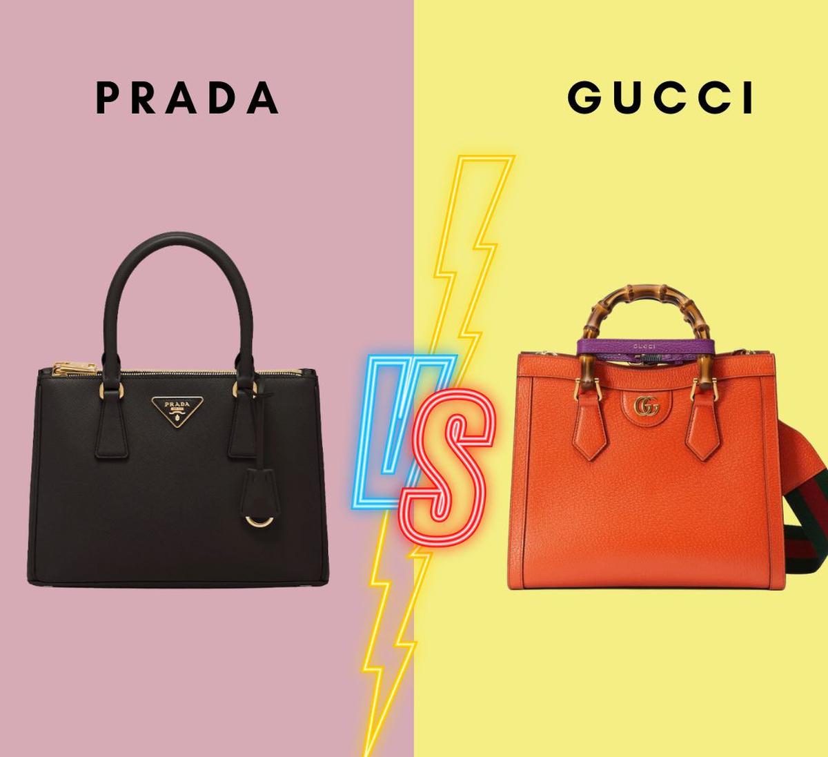 ilustrasi brand prada vs gucci
