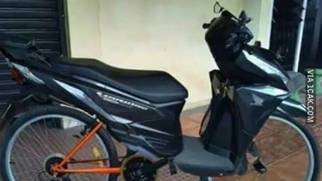 Modifikasi Nyeleneh Sepede Ini Bikin Heran dan Ketawa Geli
