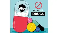 Ilustrasi poster, anti-narkoba. (Photo Copyright by Freepik)