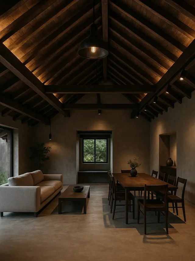 Desain Rumah Tanpa Plafon