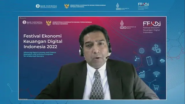 Lead Financial Sector Specialist Payment System Development Group Bank Dunia Harish Natarajan dalam Synergistic and Inclusive Ecosystem for Accelerated Recovery – Digital Currency, Nusa Dua, Bali, Selasa (12/7/2022).