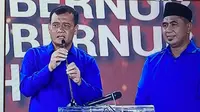 Calon Gubernur Jawa Tengah Ahmad Luthfi saat melaksanakan debat ketiga Pilgub Jawa Tengah 2024 di Muladi Dome, Universitas Diponegoro, Semarang, Rabu (20/11/2024).