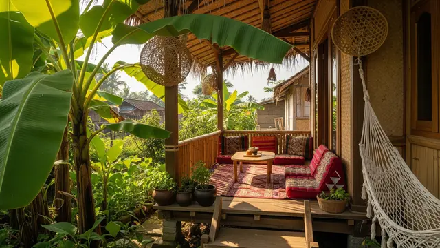 5 Desain Teras Rumah Kecil Menyatu dengan Kebun Pisang Tanpa Suasana Seram