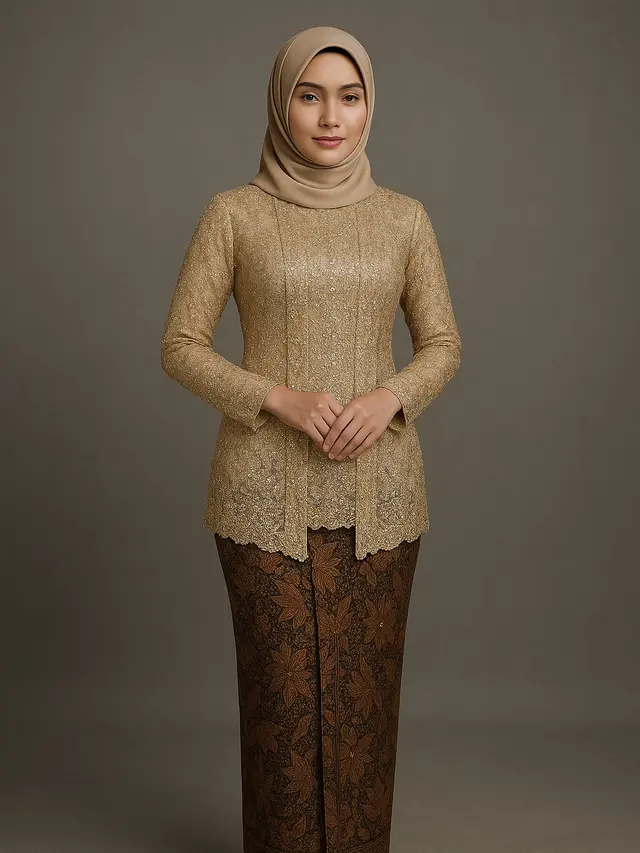 7 Model Kebaya Brokat Full Payet, Tampil Glamor dan Anggun