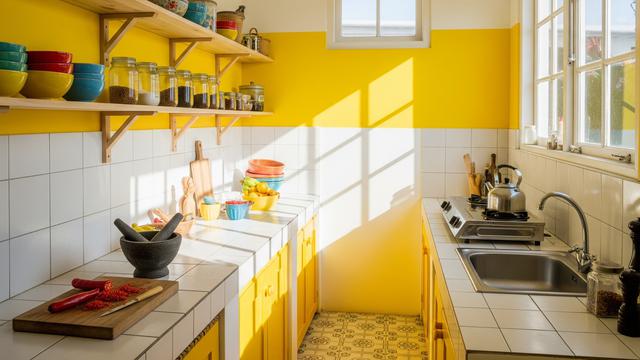 Kuning Cerah dan Putih – Ceria dan Lapang