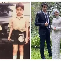 Potret Marcel dan Mischa Chandrawinata dulu dan sekarang (Sumber: Instagram/@nadinelist; Instagram/@mischach)