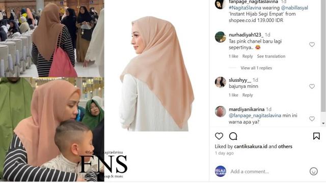 Usai Pakai Hijab Murah, Nagita Slavina Kenakan Baju Berhiaskan Kristal Swarovski Saat Umrah.