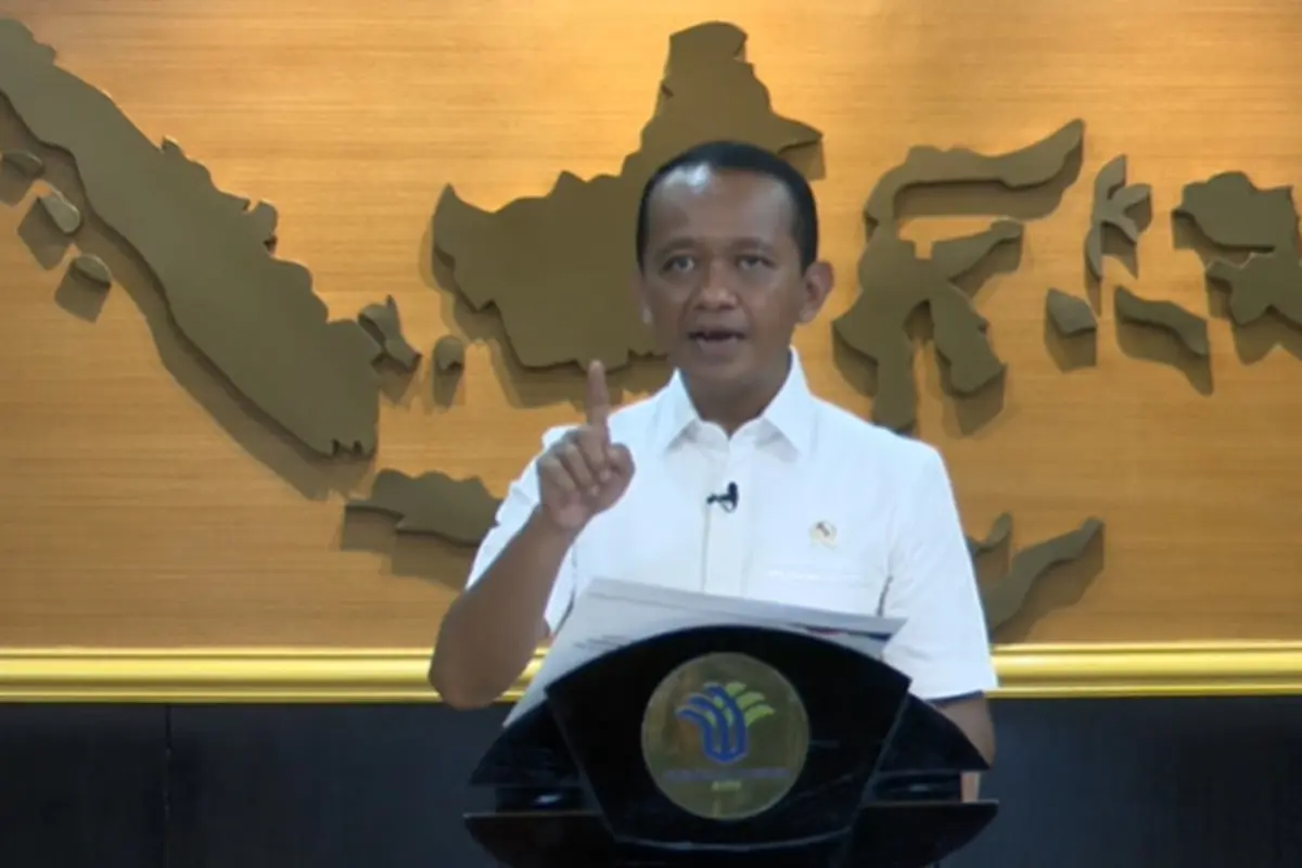 Menteri Investasi/Kepala Badan Koordinasi Penanaman Modal (BKPM) Bahlil Lahadalia, dalam Konferensi Pers Kebijakan dan Implementasi Hilirisasi sebagai Bentuk Kedaulatan Negara, Jumat (30/6/2023). (Tira/Liputan6.com)