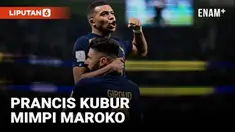 Juara bertahan Prancis melaju ke final Piala Dunia 2022. Les Bleus menghentikan dongeng tim kuda hitam Maroko setelah menang 2-0 pada babak semifinal di Stadion Al Bayt, Kamis (15/12/2022) dini hari WIB.