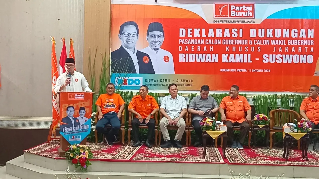 Partai Buruh mendukung pasangan Ridwan Kamil-Suswono (RIDO) di Pilkada Jakarta 2024 (Istimewa)