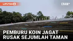 Sejumlah Taman di Bandung Rusak Akibat Ulah Pemburu Koin Jagat
