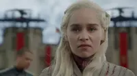 Daenerys Targaryen kecewa dan marah saat Cersei menghukum Missandei dihadapannya (Sumber: HBO)