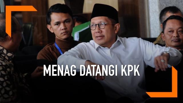 Menteri Agama Lukman Hakim Saefuddin memenuhi panggilan KPK untuk kasus dugaan jual beli jabatan Romahurmuziy.