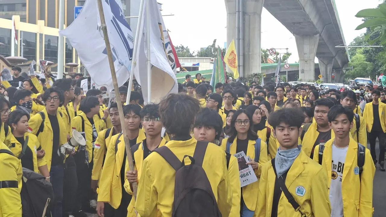 Demo Mahasiswa di Mabes Polri, Jumat (27/2/2026) hari ini.