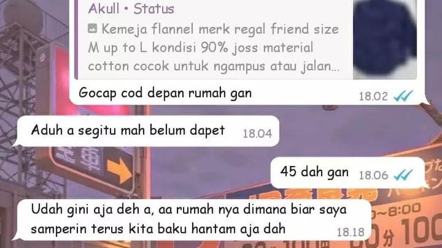 chat penjual pembeli