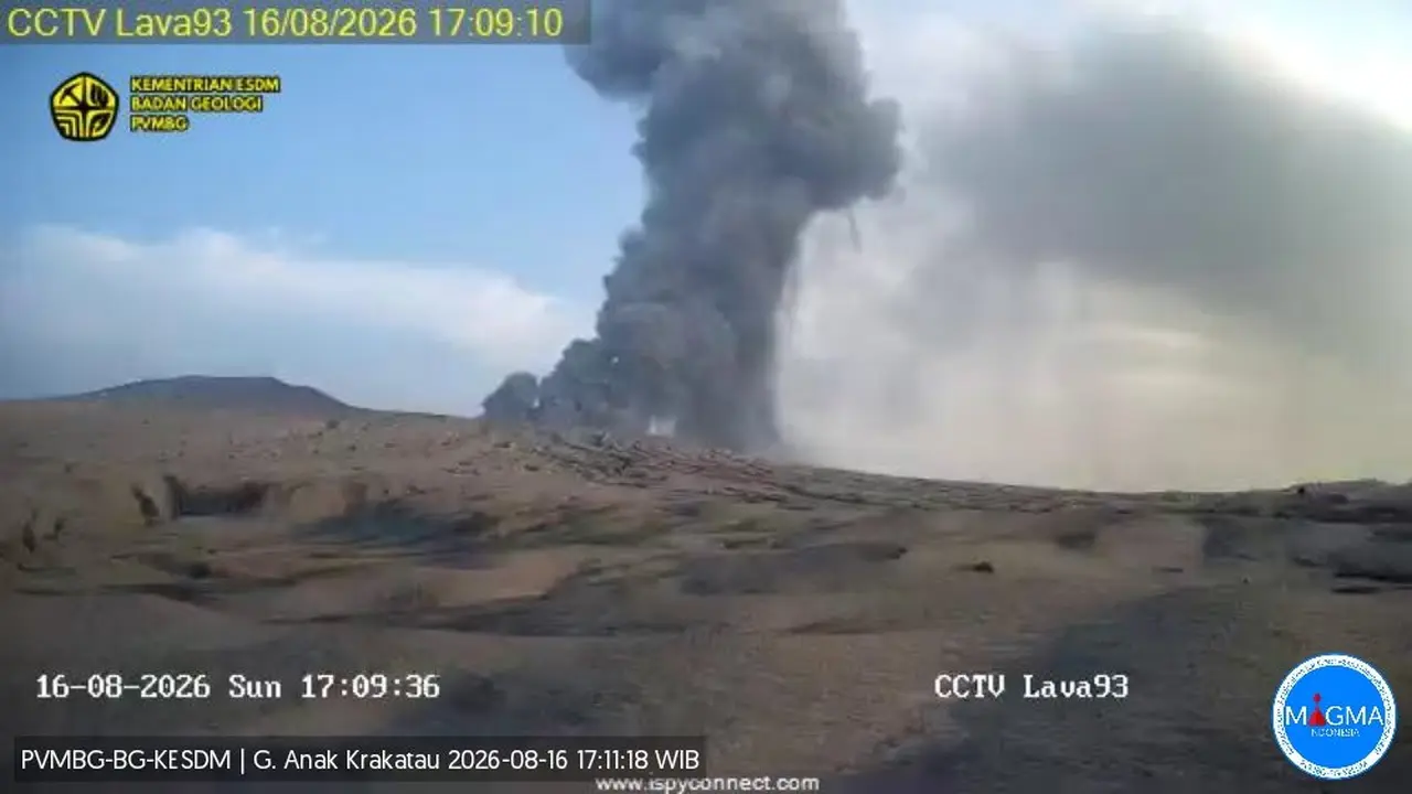 Gunung Anak Krakatau Erupsi 4 Kali dalam Sehari, Warga Dilarang Mendekat 3 Kilometer