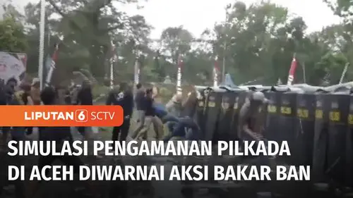 VIDEO: Antisipasi Kerusuhan, Polres Aceh Utara Gelar Simulasi Pengamanan Pilkada