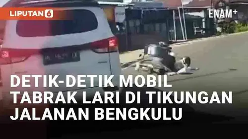 VIDEO: Detik-Detik Mobil Terlibat Tabrak Lari di Tikungan Jalanan Bengkulu