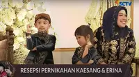 Tingkah Jan Ethes dan Sedah Mirah cucu Jokowi di acara Ngunduh Mantu Kaesang Pangarep dan Erina Gudono. (SCTV via YouTube Liputan6.com)