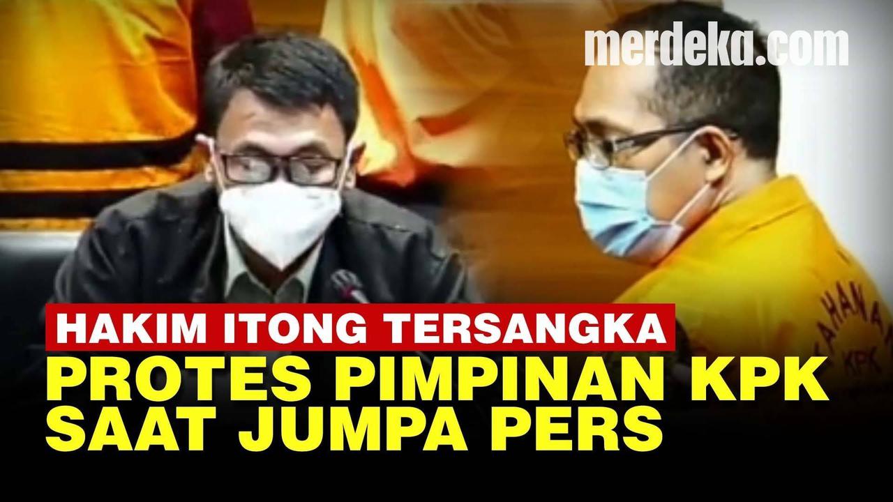 VIDEO: Wajah Dongkol Hakim Itong Kena OTT KPK, Teriak Protes Jadi Tersangka