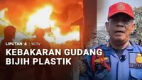 Kobaran Api Menghanguskan Gudang Pengolahan Bijih Plastik di Bekasi