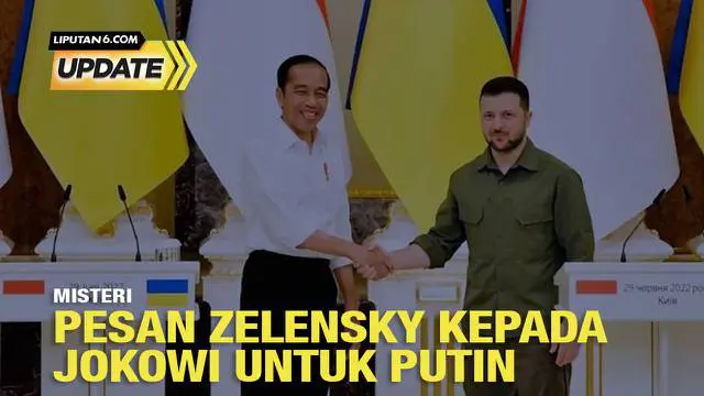 Presiden Joko Widodo (Jokowi) mengungkapkan telah menyampaikan pesan khusus dari Presiden Ukraina Volodymyr Zelensky untuk Presiden Rusia Vladimir Putin.