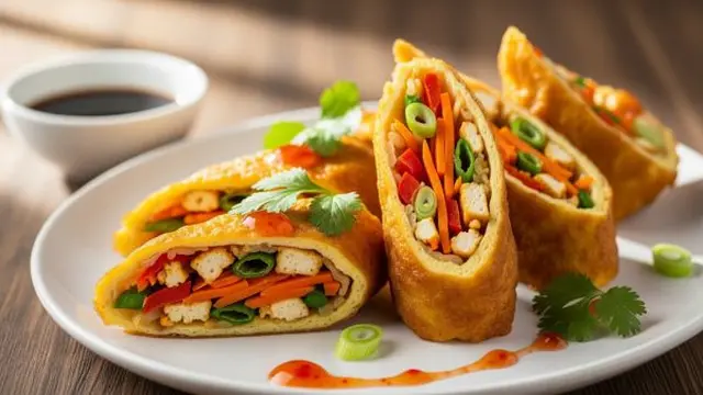 Dadar Tahu Telur Gulung Sayuran
