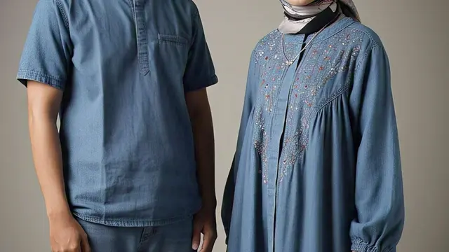 Model Gamis Denim Kasual 2025/Nurul Diva Kautsar via Meta AI