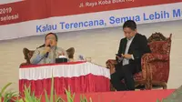 Menteri Perencanaan Pembangunan Nasional sekaligus Kepala Bappenas, Bambang Brodjonegoro saat menghadiri Sarasehan Nasional Pembangunan Berwawasan Kependudukan di The Gale-Gale Ballroom, Bangka Tengah, Provinsi Kepulauan Bangka Belitung pada Jumat, 13 September 2019 (Aditya Eka Prawira/Liputan6.com)