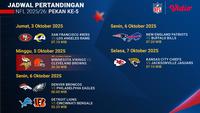 Simak Jadwal NFL Matchweek 5: Saksikan Eksklusif di Vidio
