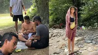 Momen Nicholas Saputra dan Mariana Renata di Hutan (Sumber: Twitter @txtaboutnicsap)