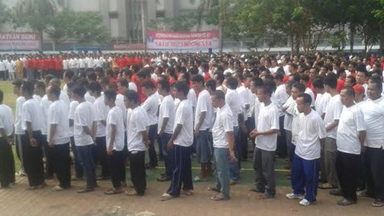 Napi narkotika vonis 10 tahun ini girang jadi inspektur upacara