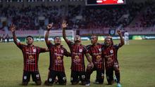 Selebrasi para pemain Persipura Jayapura saat melawan Persiba Balikpapan Pegadaian Championship 2025/2026. (Dok. Persipura)