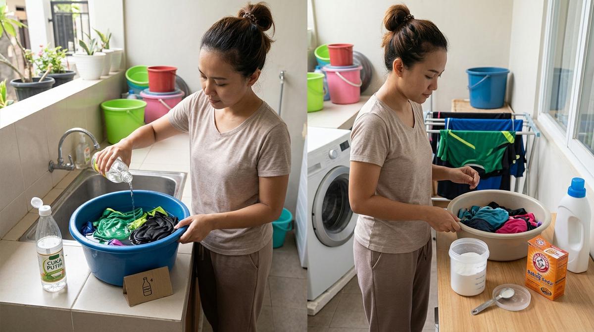 Cara Menghilangkan Bau Keringat pada Baju Olahraga (AI Generated)