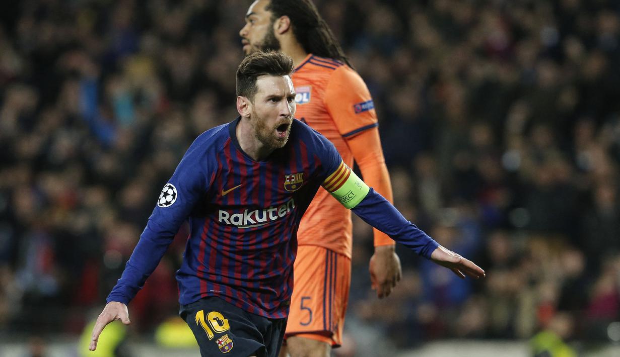 Lionel Messi. Striker asal Argentina ini mencetak gol ke-70 untuk Barcelona hanya dalam 90 penampilan. (AFP/Pau Barrena)