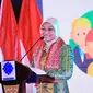 Menaker Ida Fauziyah saat membuka kegiatan evaluasi dan mematangkan konsep atas pelaksanaan program Desa Migran Produktif (Desmigratif) di Jakarta pada 20-22 Mei 2024.