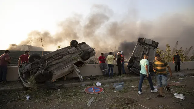 Ledakan Besar Guncang Kota Beirut Lebanon