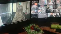 Video tangkapan layar pasien Covid mondar mandir di luar kamar Hotel Sahid terekam kamera CCTV. (Liputan6.com/Hairil Hiar)