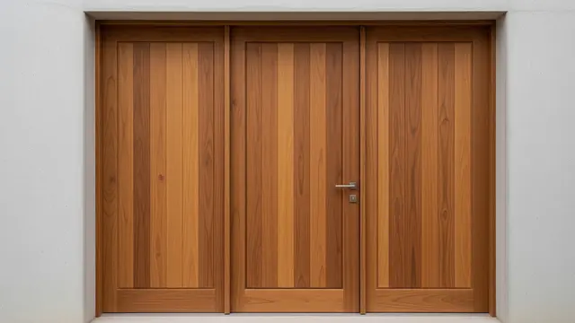 Gambar Rumah Pintu Kayu Jati Minimalis/Gemini AI