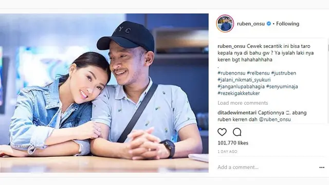 Ruben Onsu dan Sarwendah