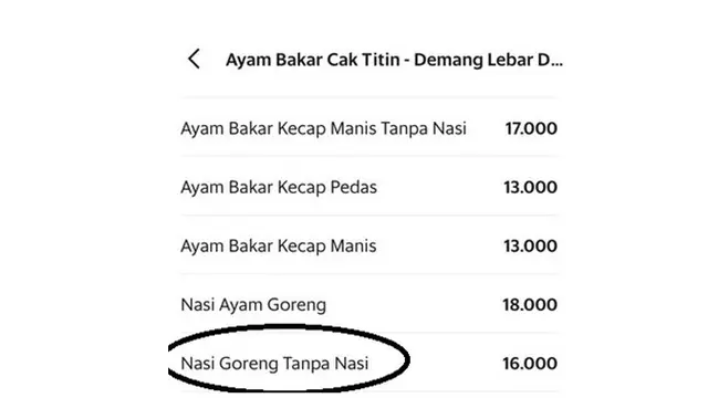 Menu Makanan absurd (Sumber: Twitter /dalgadot/)