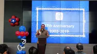 Partner & Managing Director Indonesia YCP Solidiance, Gervasius Patar di acara Alumni Sharing Session: 17 th Anniversary Celebration of President University.
