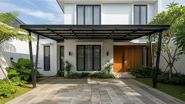 Inspirasi Carport Hemat Tempat tapi Terlihat Luas