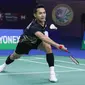 Tunggal putra Indonesia Jonatan Christie saat menghadapi Ng Ka Long Angus dari Hong Kong pada babak 32 besar India Open 2024 di K.D.Jadhav Indoor Hall, New Delhi, Rabu, 17 Januari 2024. (foto: PBSI)