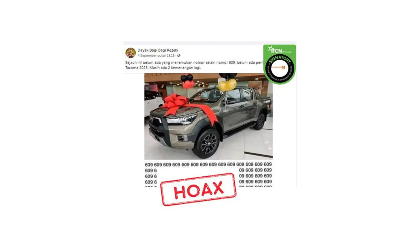 Cek Fakta Toyota bagikan Tacoma